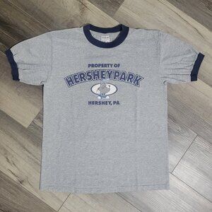 Vintage Hersheypark Ringer Tee Y2K Amusement Park Graphic Shirt Size Medium